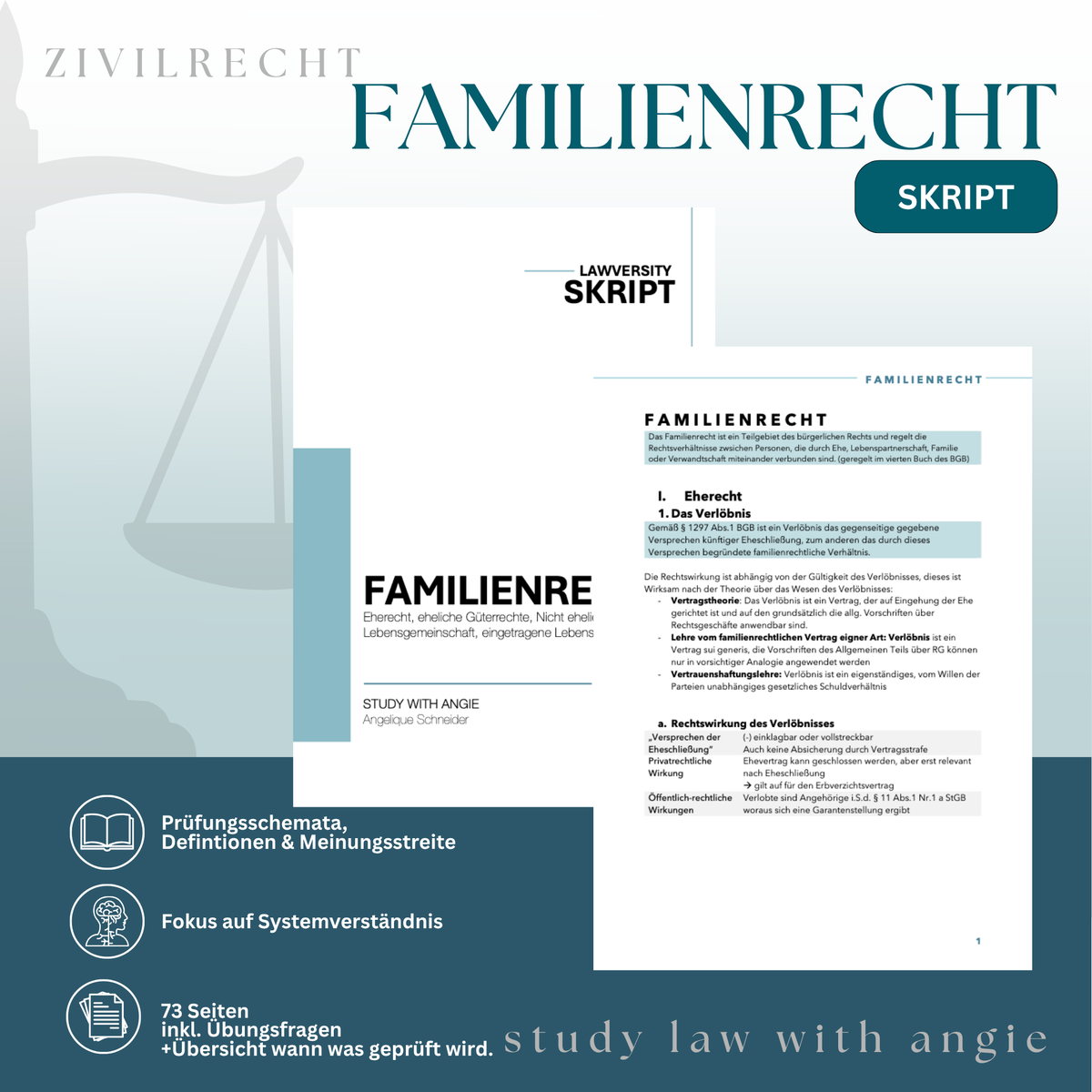 FAMILIENRECHT - Study law with Angie