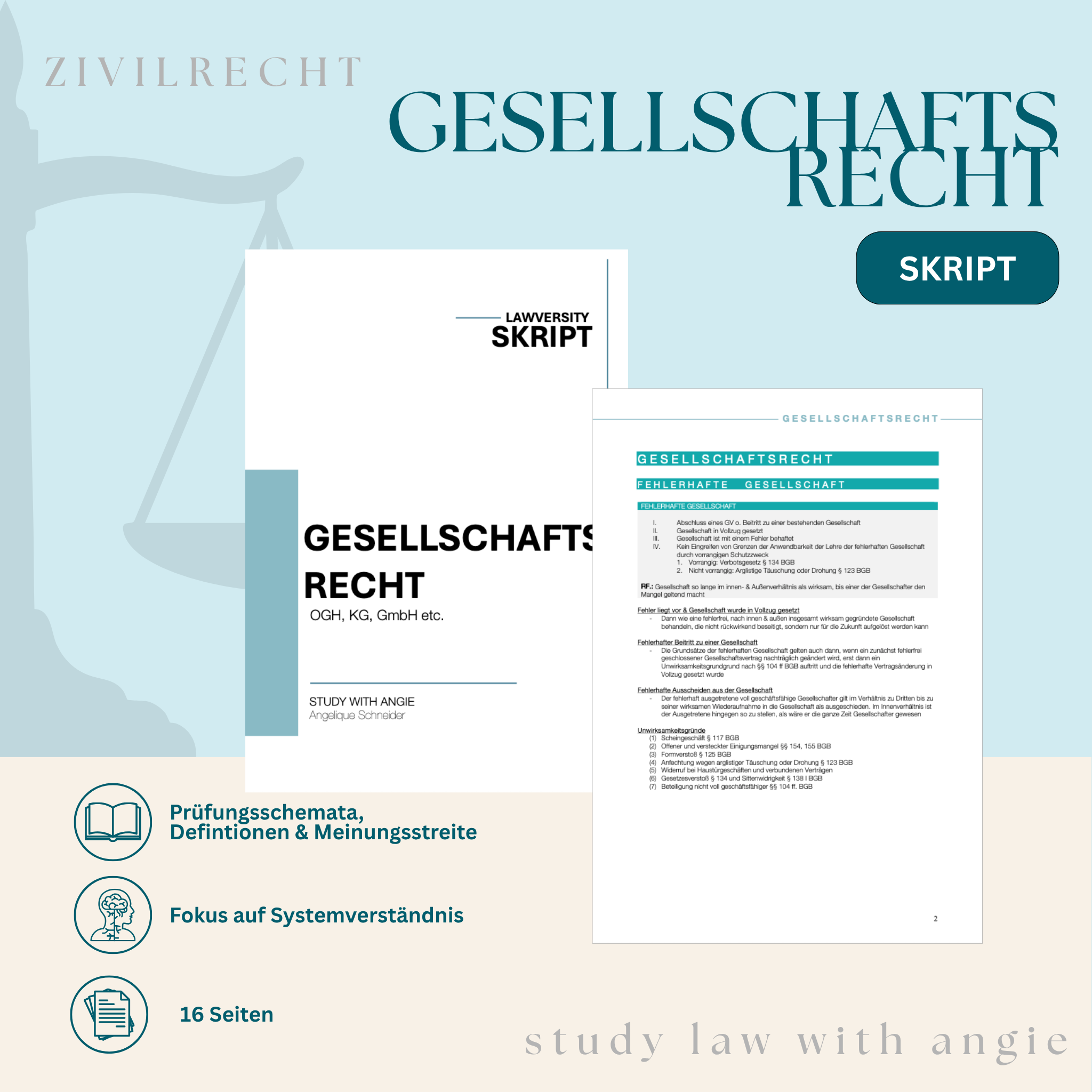 GESELLSCHAFTSRECHT - Study law with Angie