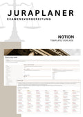 JURAPLANER - Examensvorbereitung (NRW) - Notion Vorlage /Template - Study law with Angie