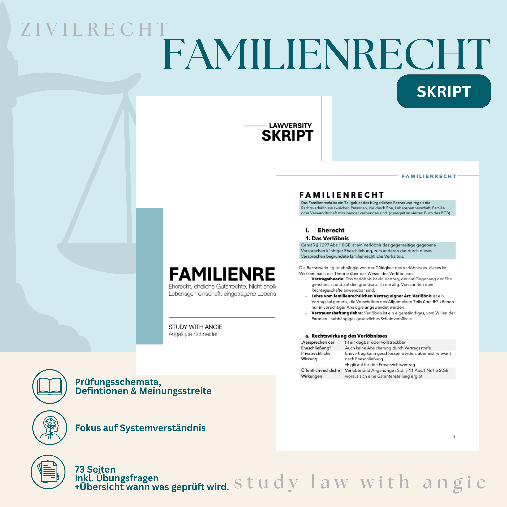 FAMILIENRECHT - Study law with Angie