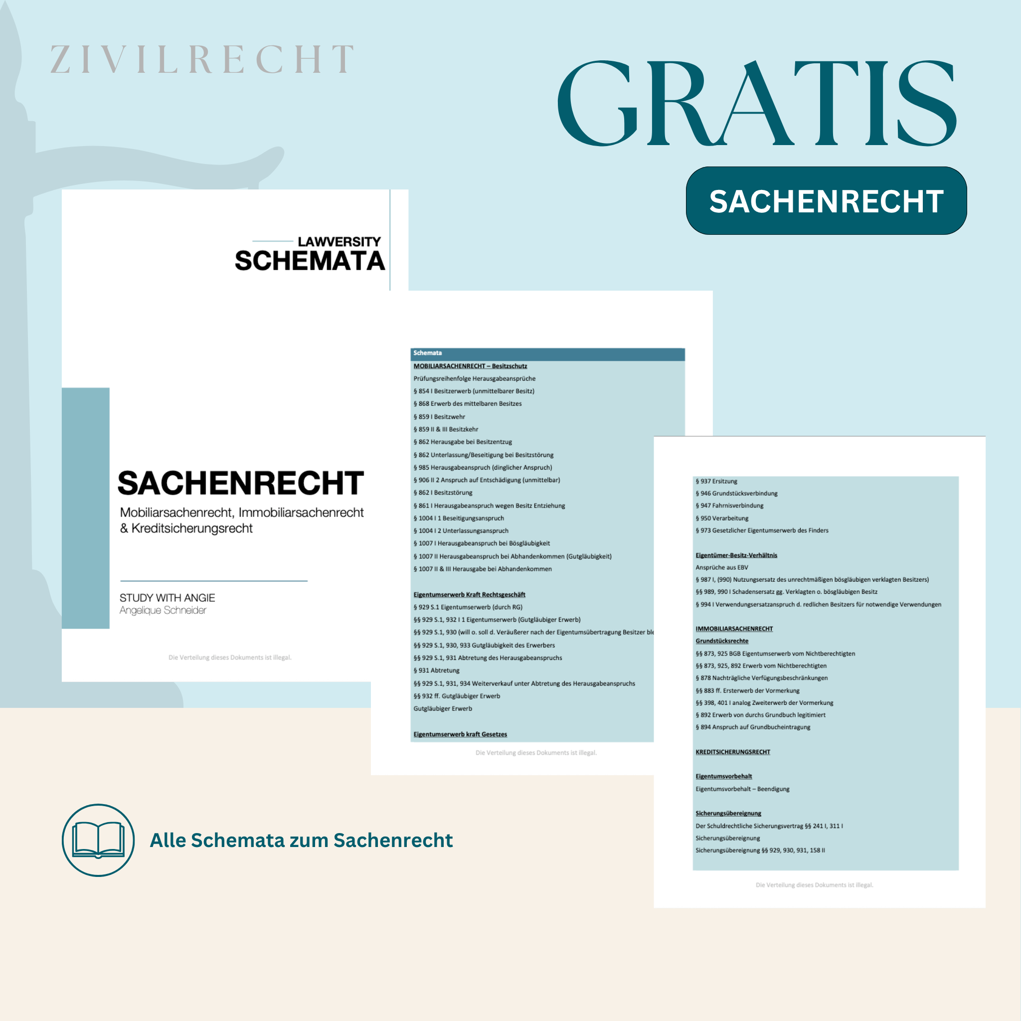 Kostenlose Unterlagen - Study law with Angie