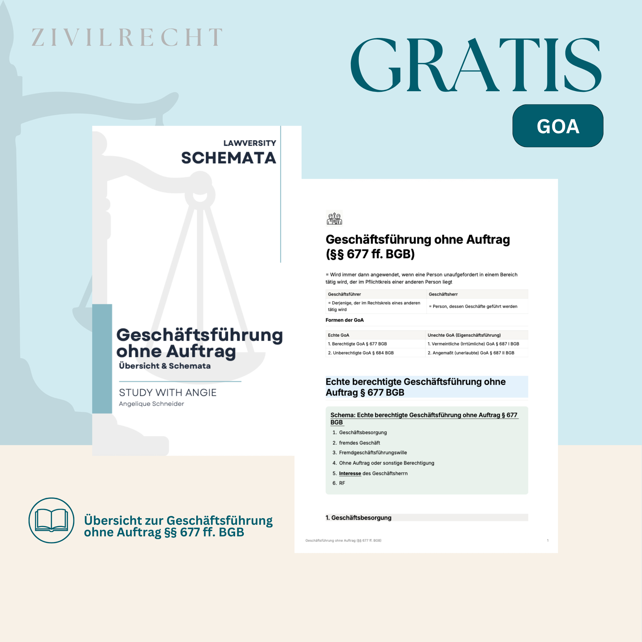 Kostenlose Unterlagen - Study law with Angie