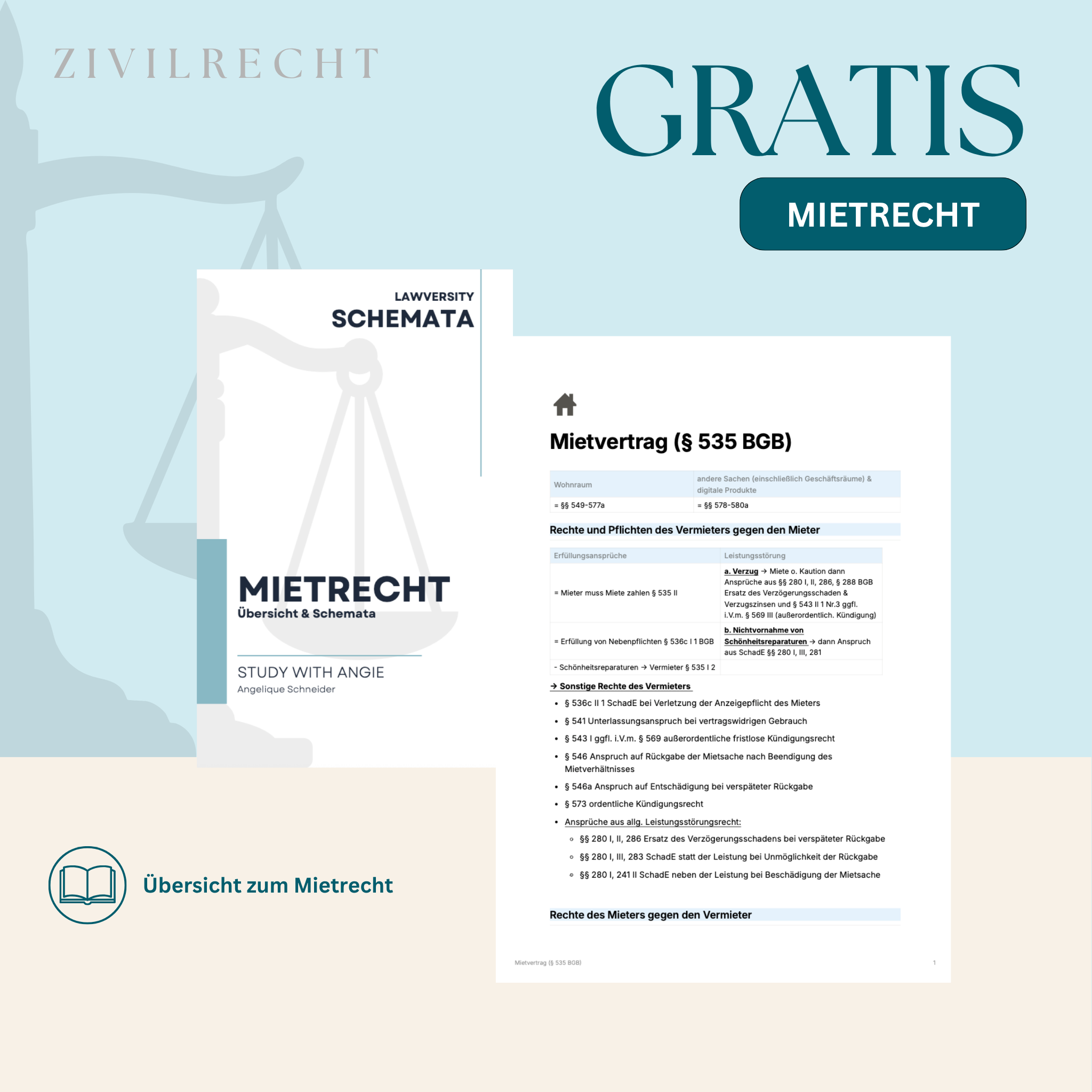 Kostenlose Unterlagen - Study law with Angie