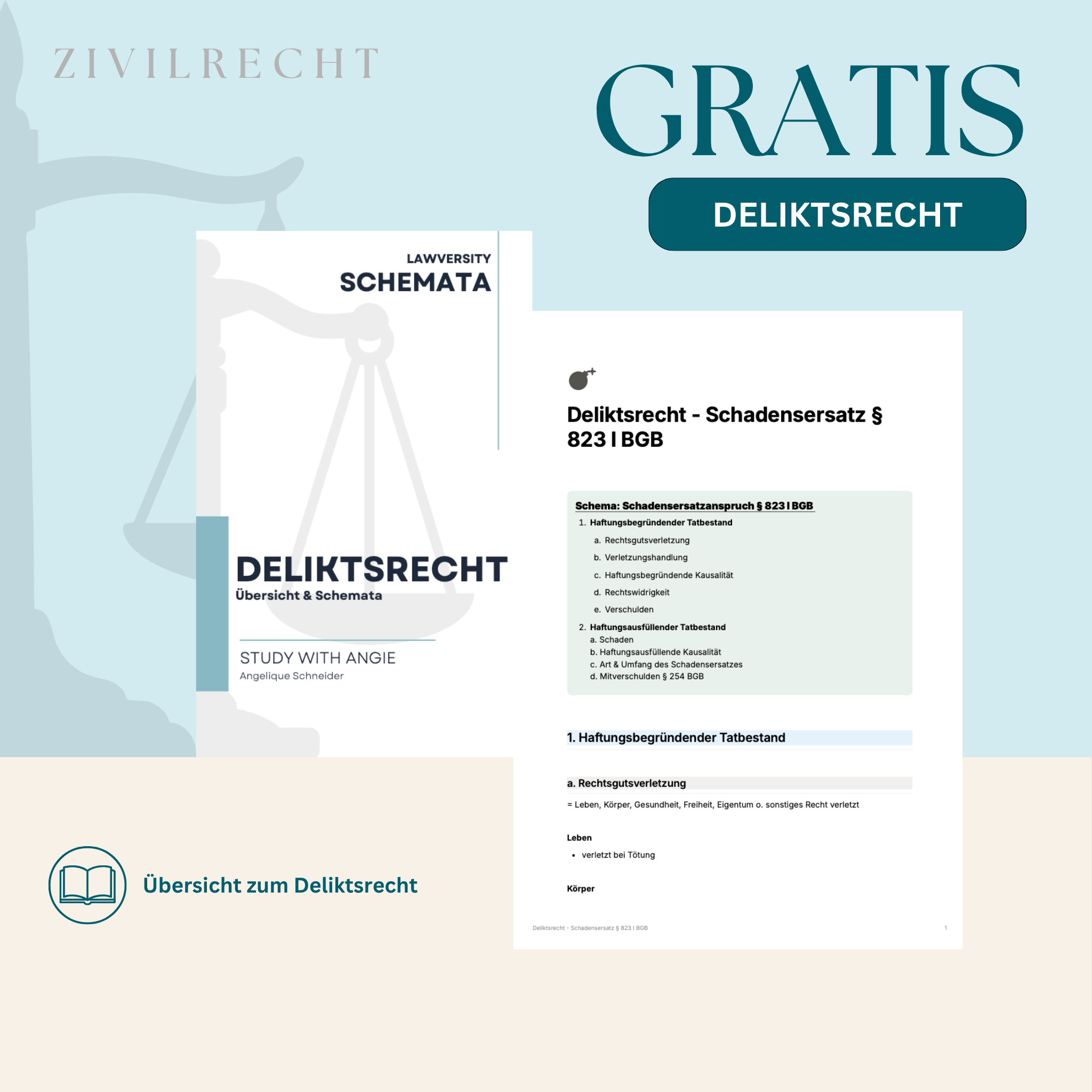 Kostenlose Unterlagen - Study law with Angie