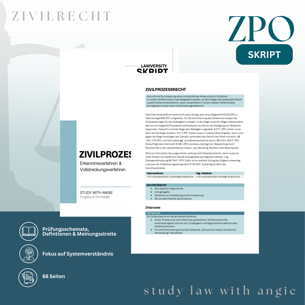 ZIVILPROZESSRECHT - Study law with Angie