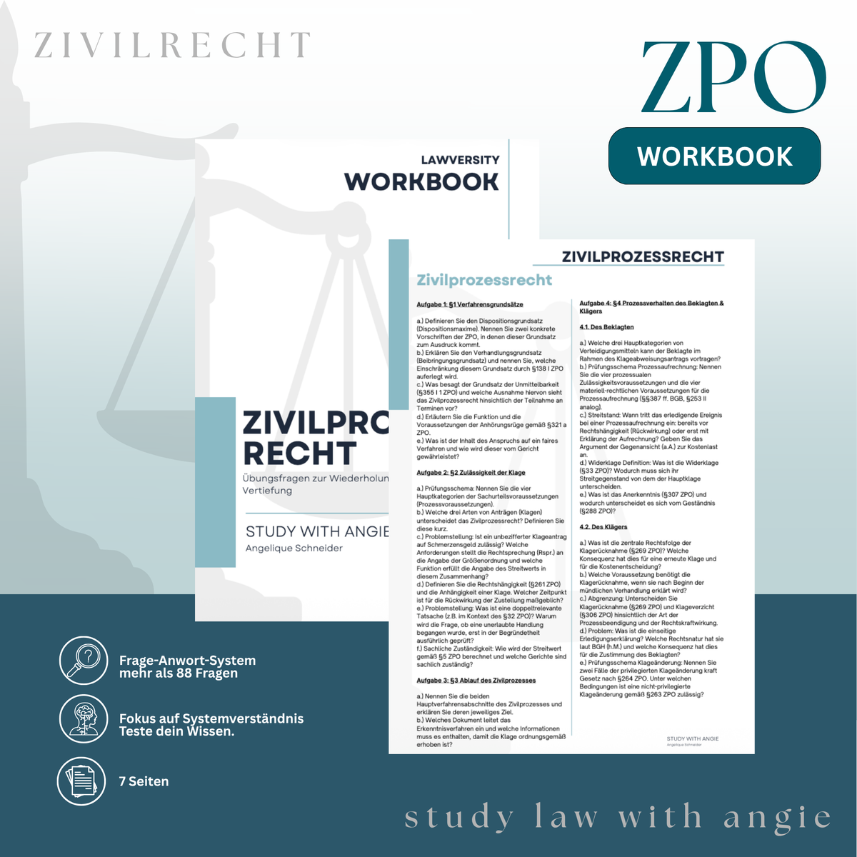 ZIVILPROZESSRECHT - Study law with Angie