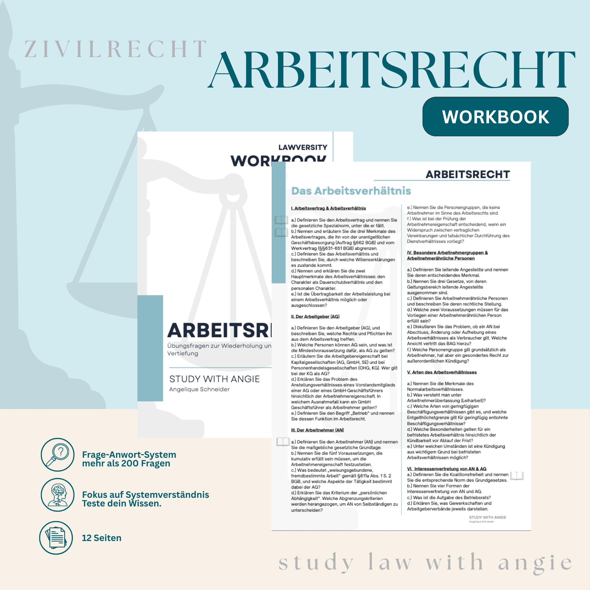 ARBEITSRECHT - Study law with Angie