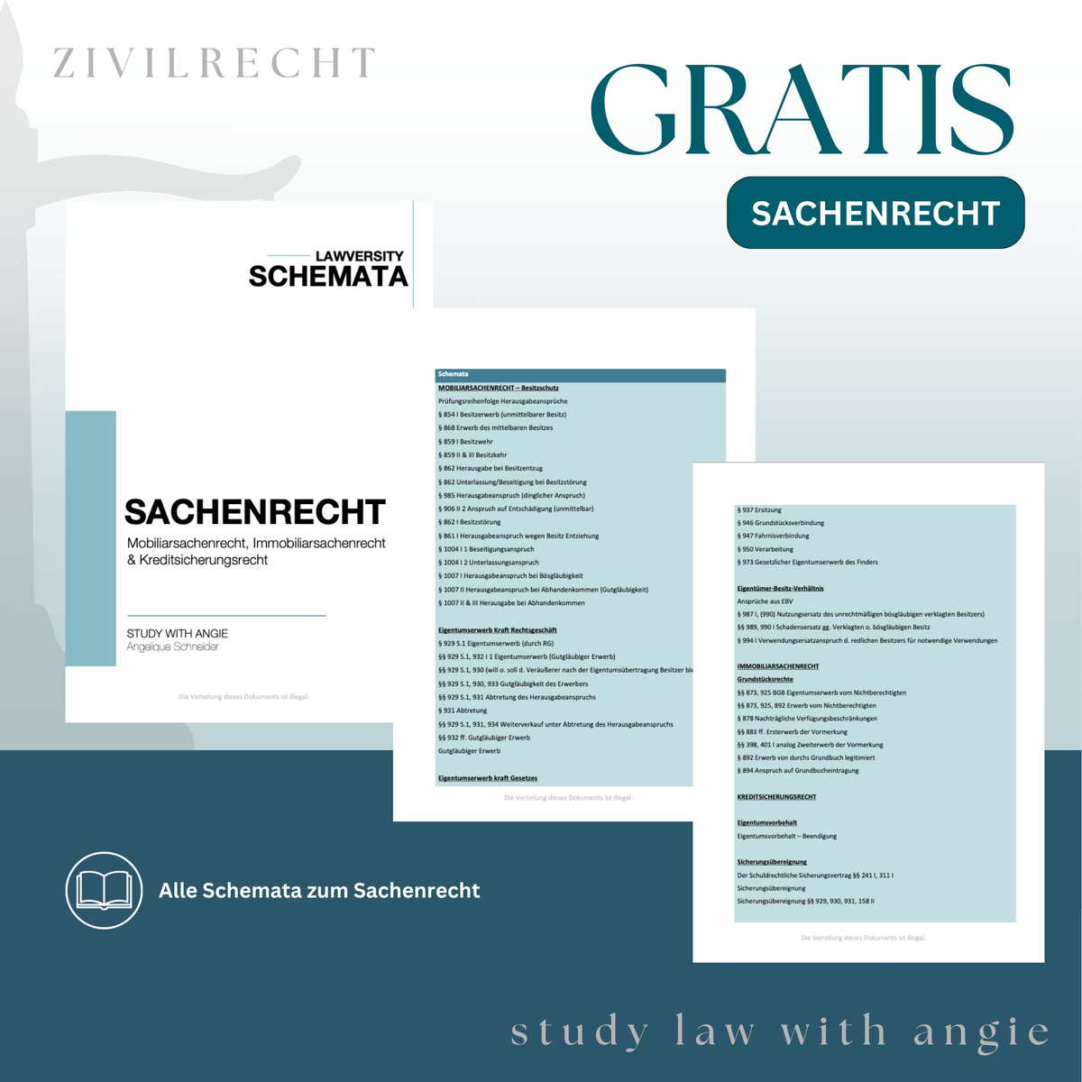 Kostenlose Unterlagen - Study law with Angie