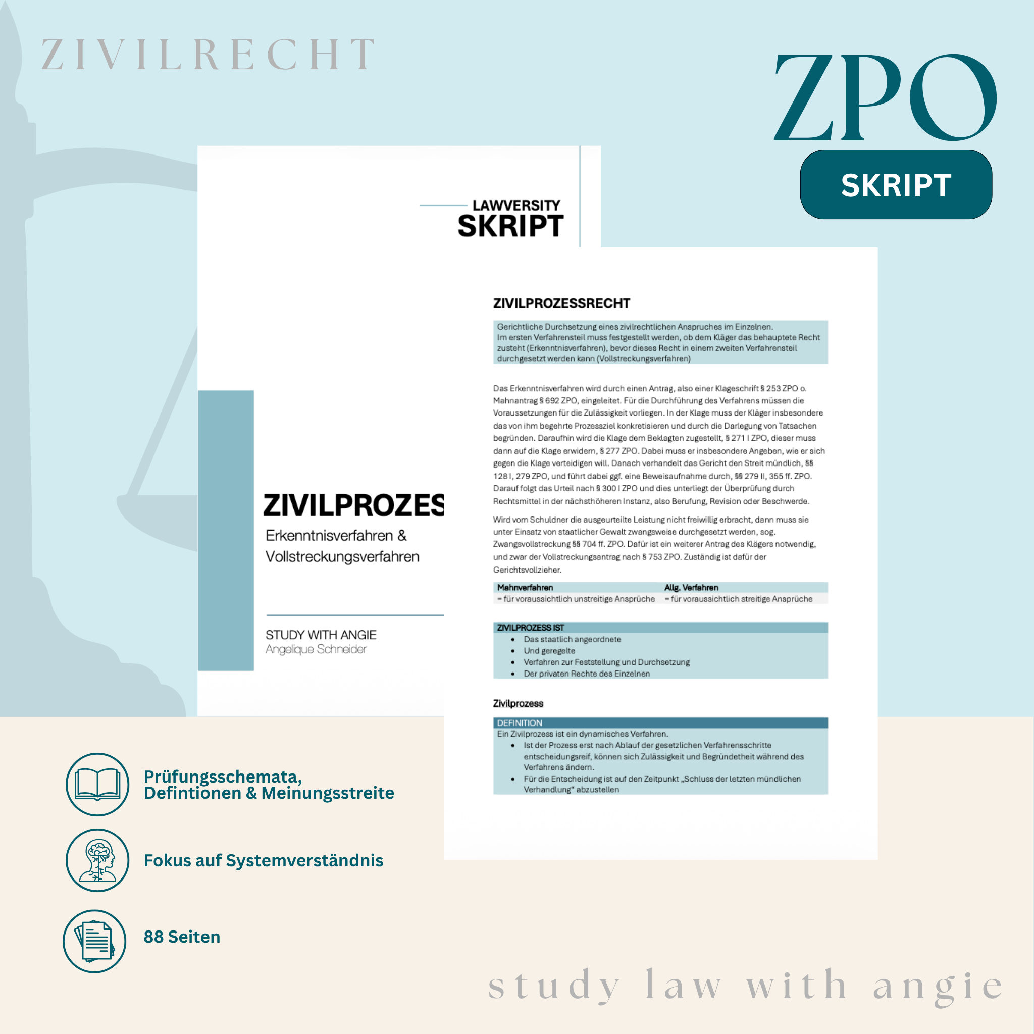 ZIVILPROZESSRECHT - Study law with Angie
