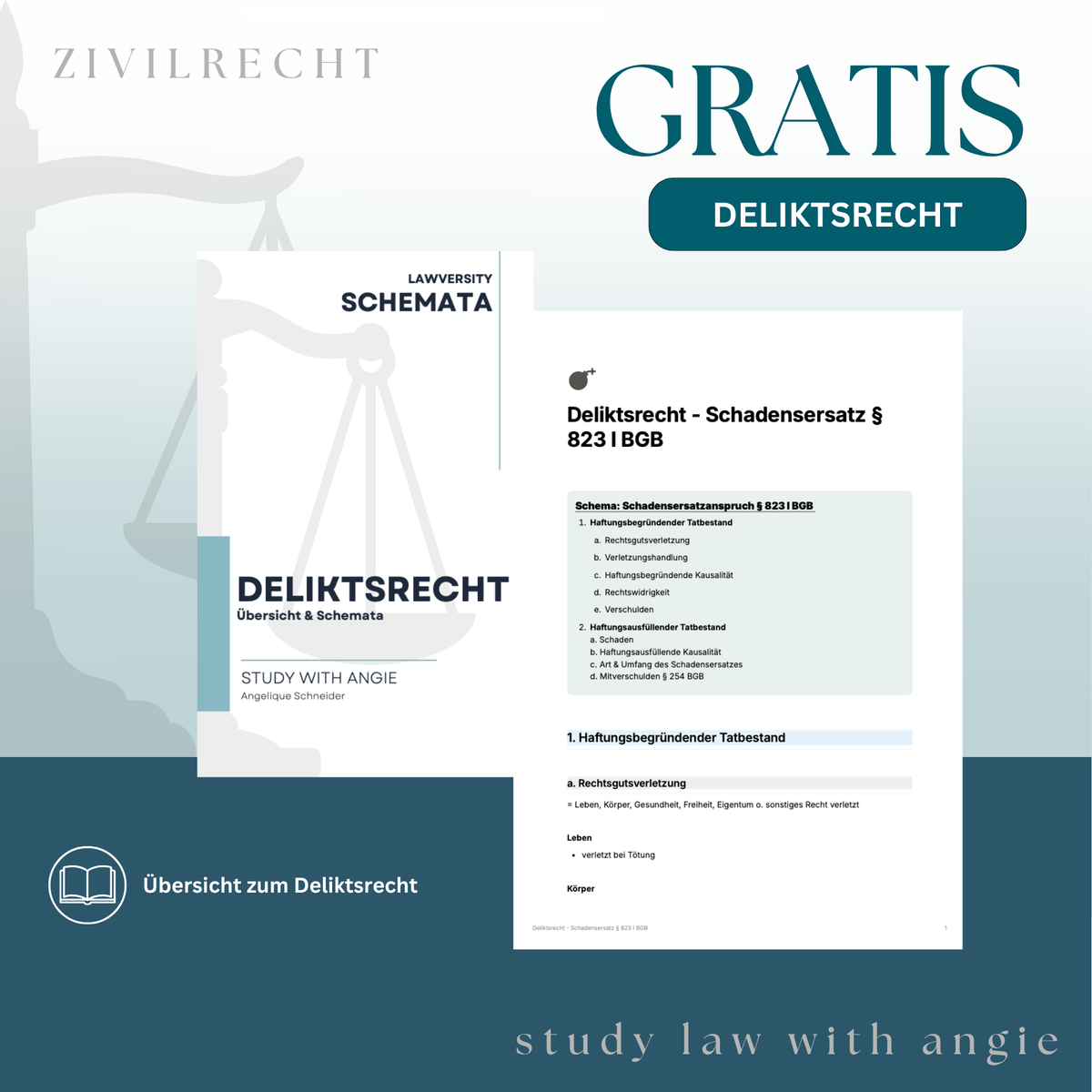 Kostenlose Unterlagen - Study law with Angie