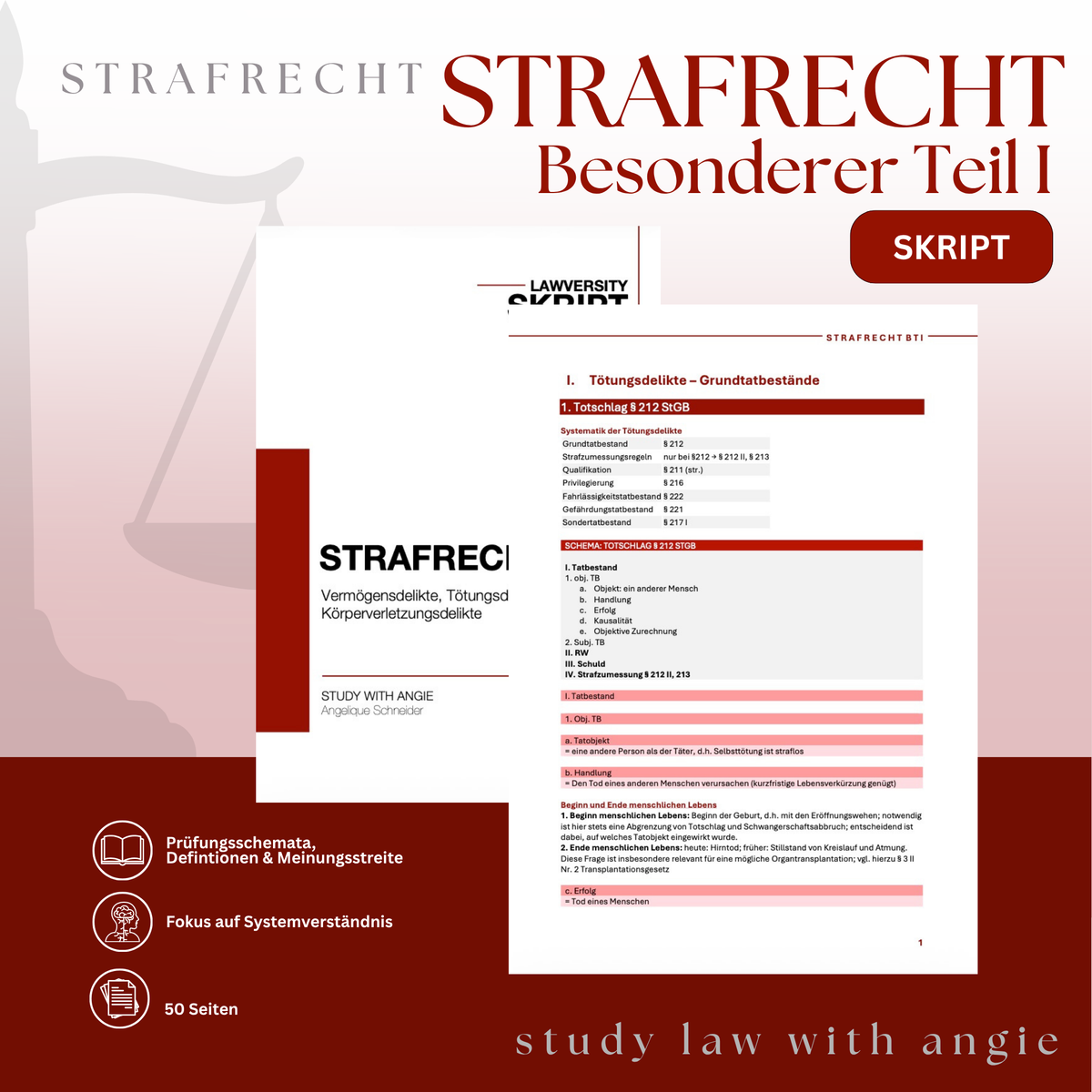 Strafrecht BT - Study law with Angie