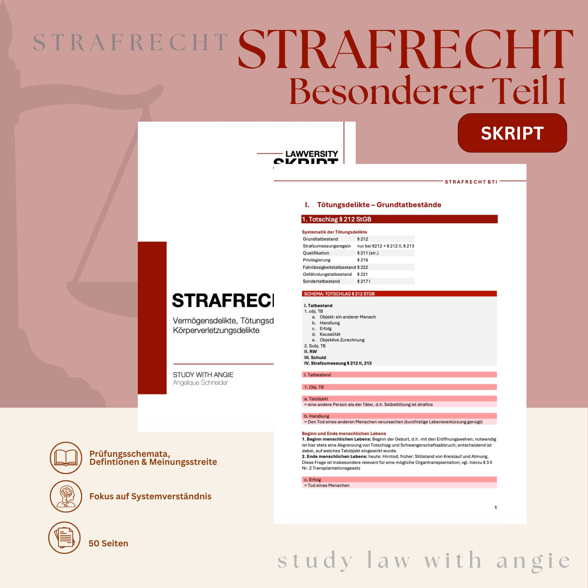 Strafrecht BT - Study law with Angie