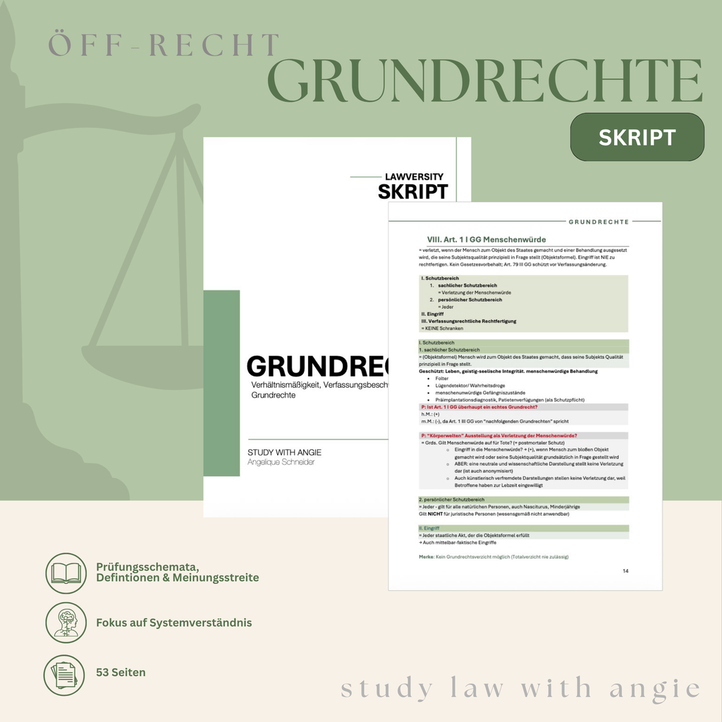 Grundrechte - Study law with Angie