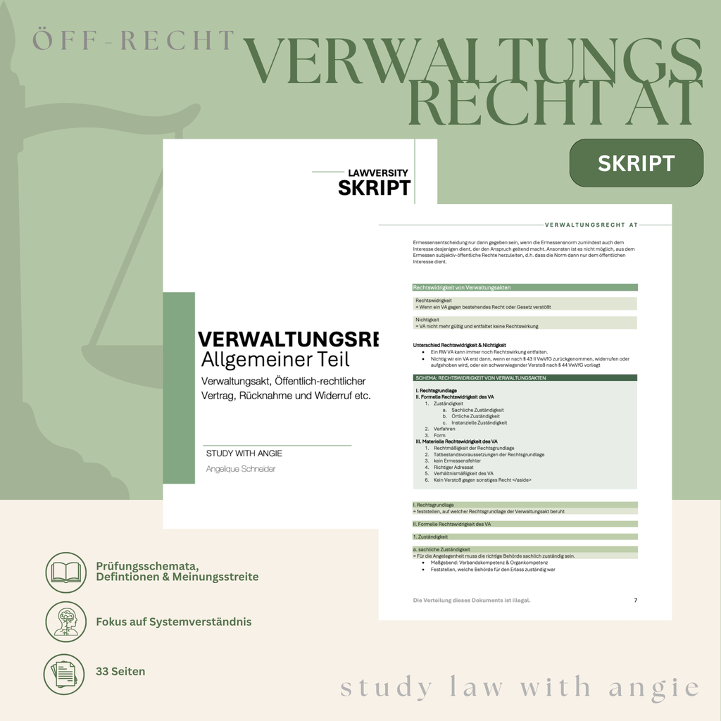 VERWALTUNGSRECHT AT - Study law with Angie