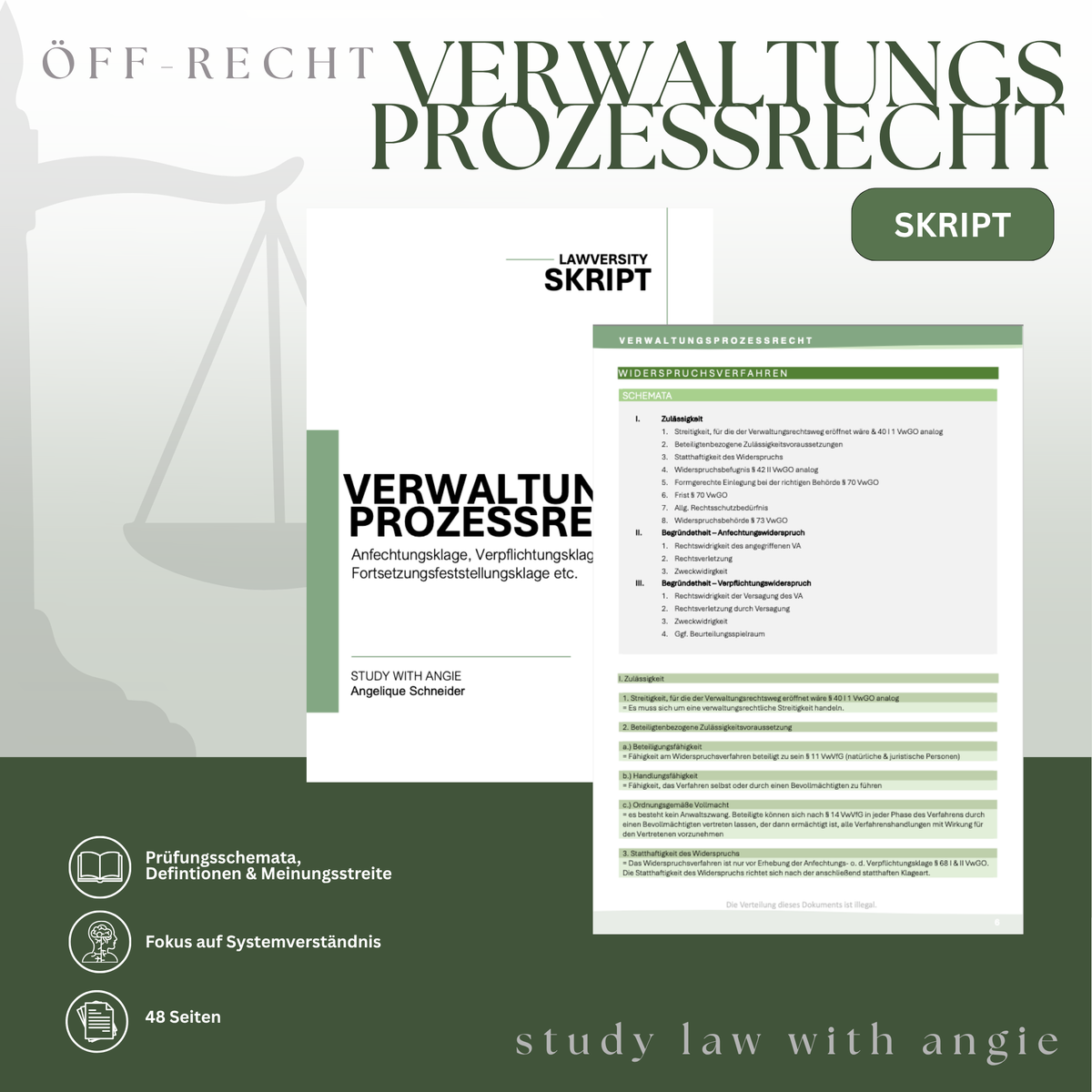 VERWALTUNGSPROZESSRECHT - Study law with Angie