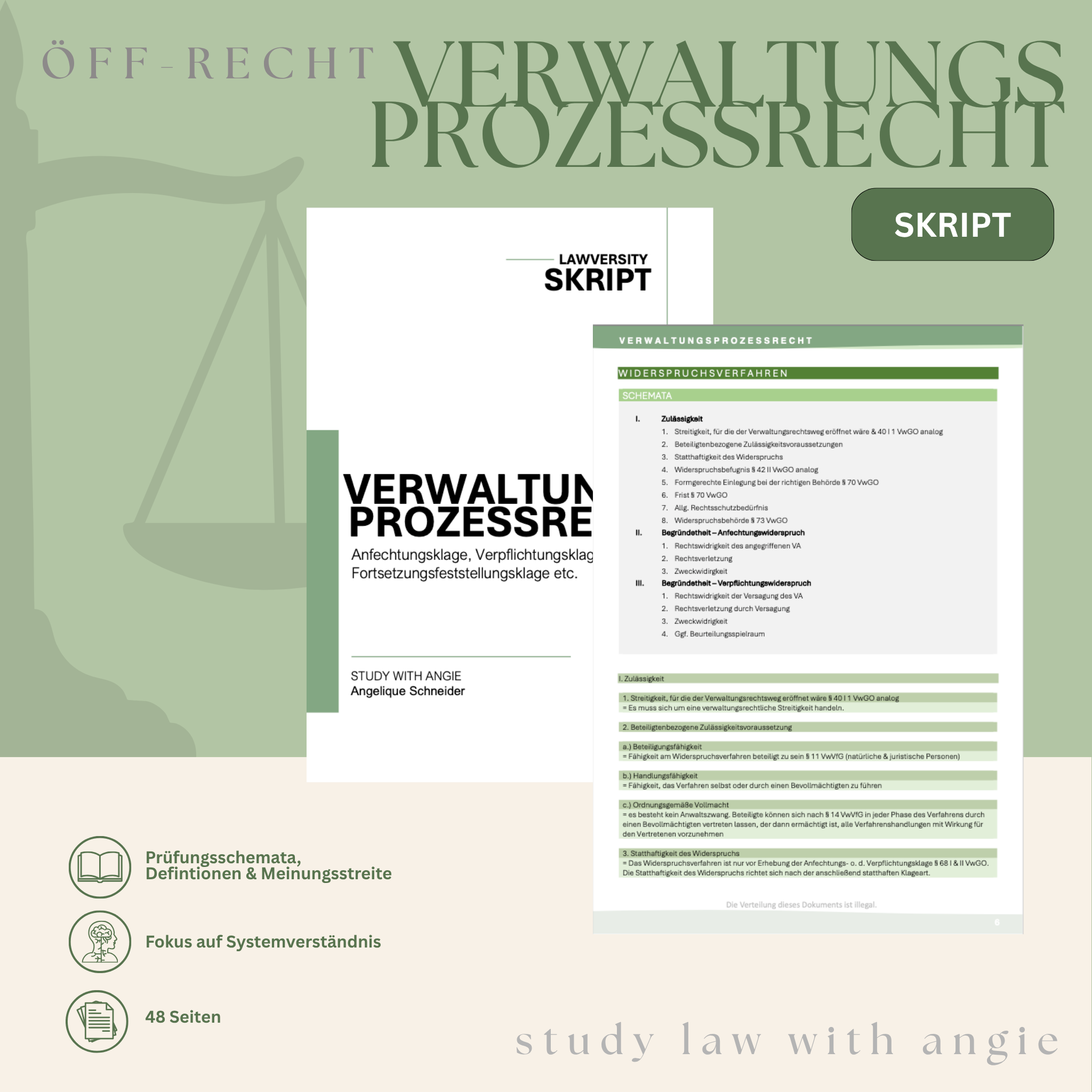 VERWALTUNGSPROZESSRECHT - Study law with Angie