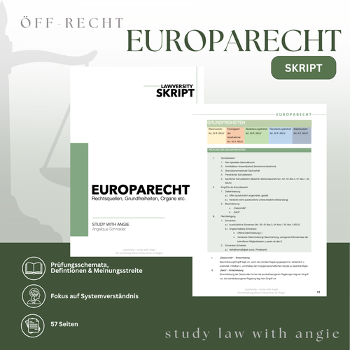 Europarecht - Study law with Angie