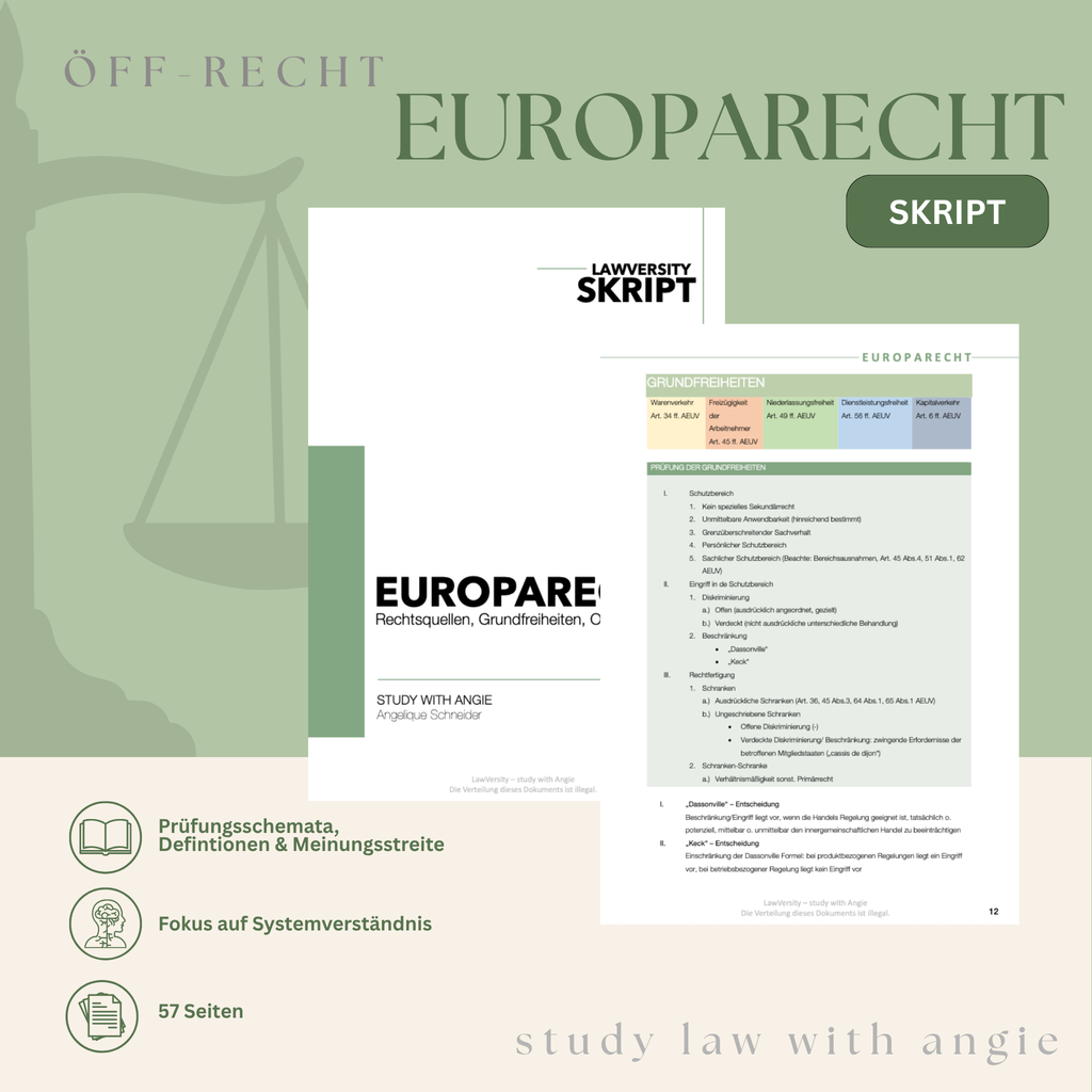 Europarecht - Study law with Angie
