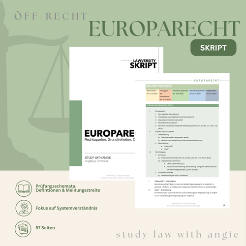 Europarecht - Study law with Angie