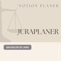 JURAPLANER ⚖️ - Lernplan für Fernunistudenten (Bachelor of Laws) - Notion Template/Vorlage - Study law with Angie