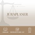 JURAPLANER ⚖️ - Bachelor of Laws & EJP (Fernuni) - Notion Vorlage - Study law with Angie