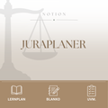 JURAPLANER - BLANKO (Notion Template/Vorlage) - Study law with Angie