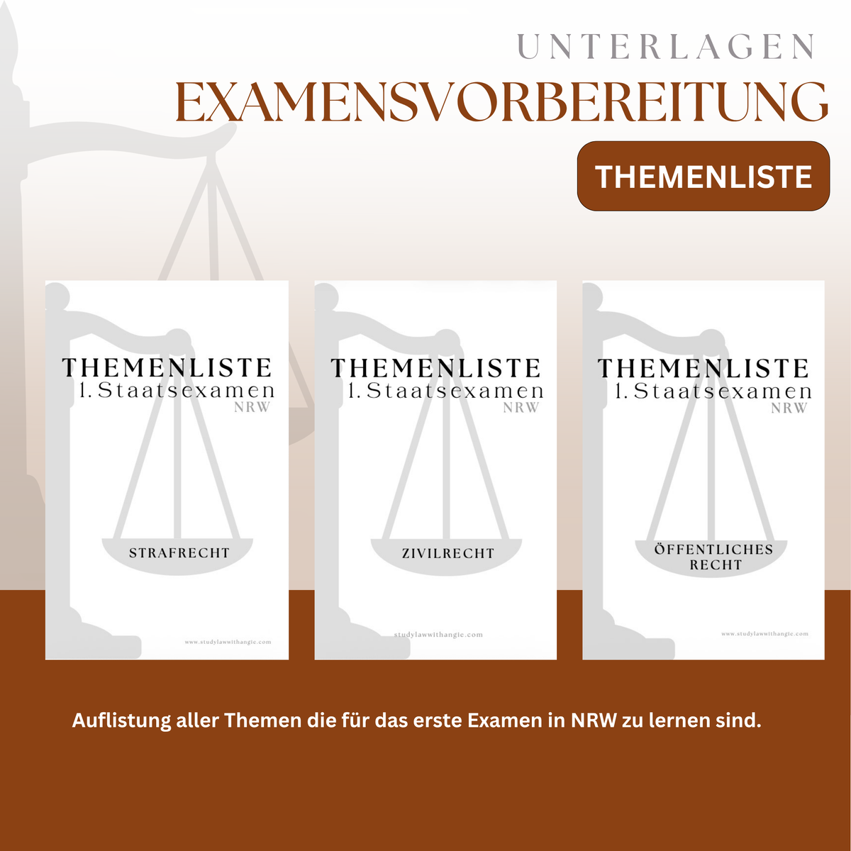 EXAMENSVORBEREITUNG - Study law with Angie