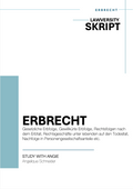 Erbrecht - Skript - Study law with Angie