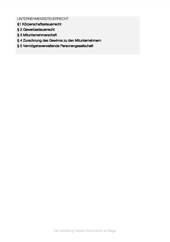 Steuerrecht - Skript - Study law with Angie