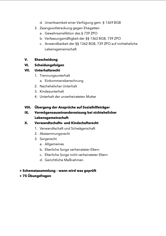 Familienrecht - Skript - Study law with Angie