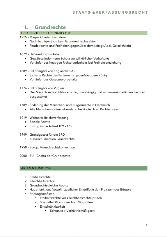 Staats- & Verfassungsrecht - Skript - Study law with Angie