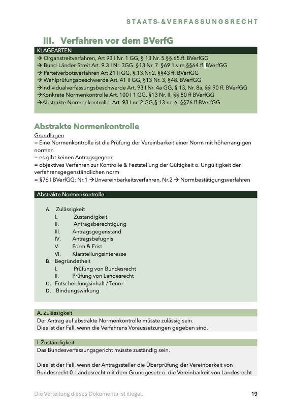 Staats- & Verfassungsrecht - Skript - Study law with Angie