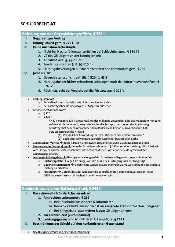 Schuldrecht AT + BT - Schematasammlung - Study law with Angie