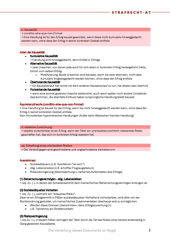 Strafrecht AT - Skript & Workbook - Study law with Angie