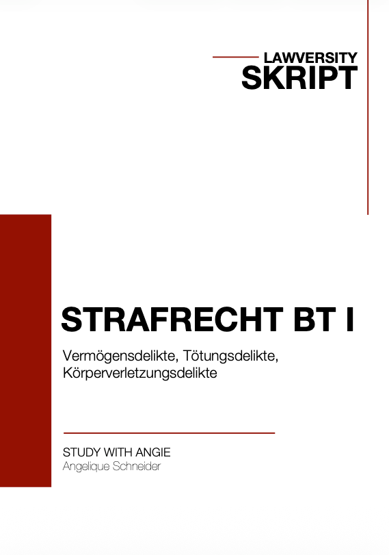 Strafrecht - Skript - Bundle - Study law with Angie