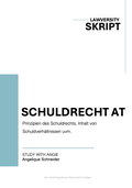 Schuldrecht AT - Skript - Study law with Angie