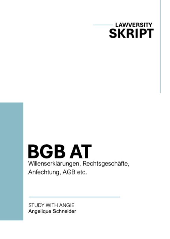 BGB AT - Skript - Study law with Angie