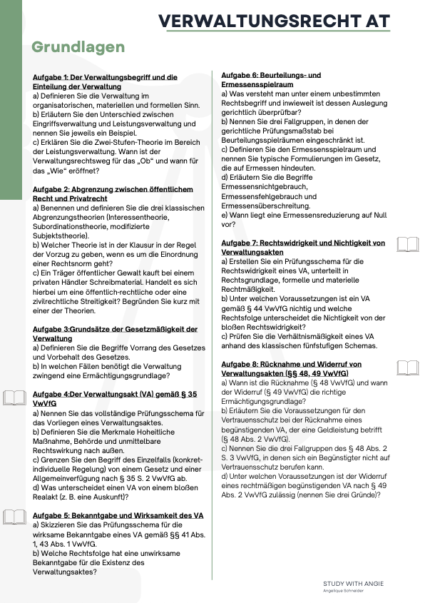 Europarecht - Skript & Workbook (MC) - Study law with Angie