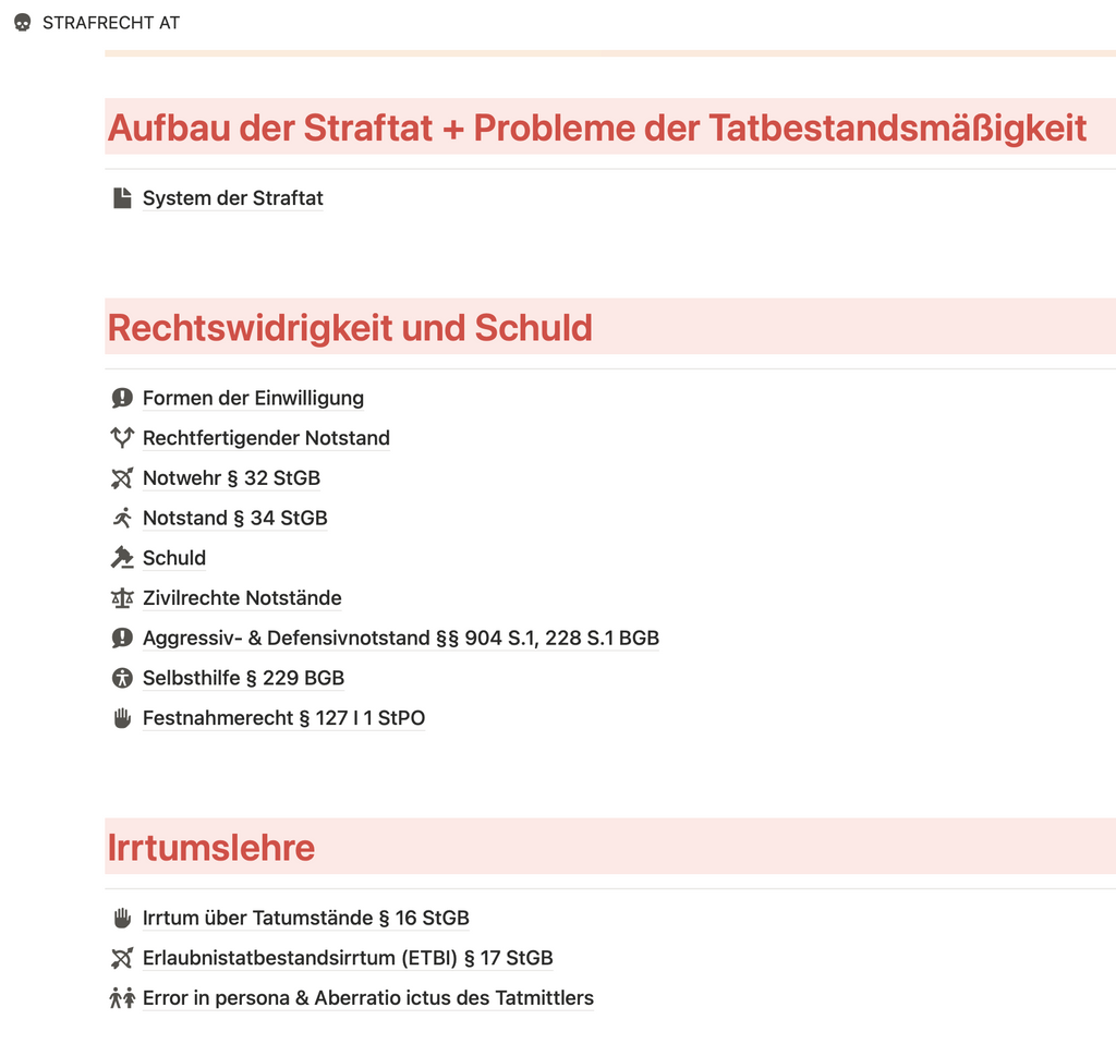 Strafrecht AT - LERNEN MIT NOTION - Study law with Angie