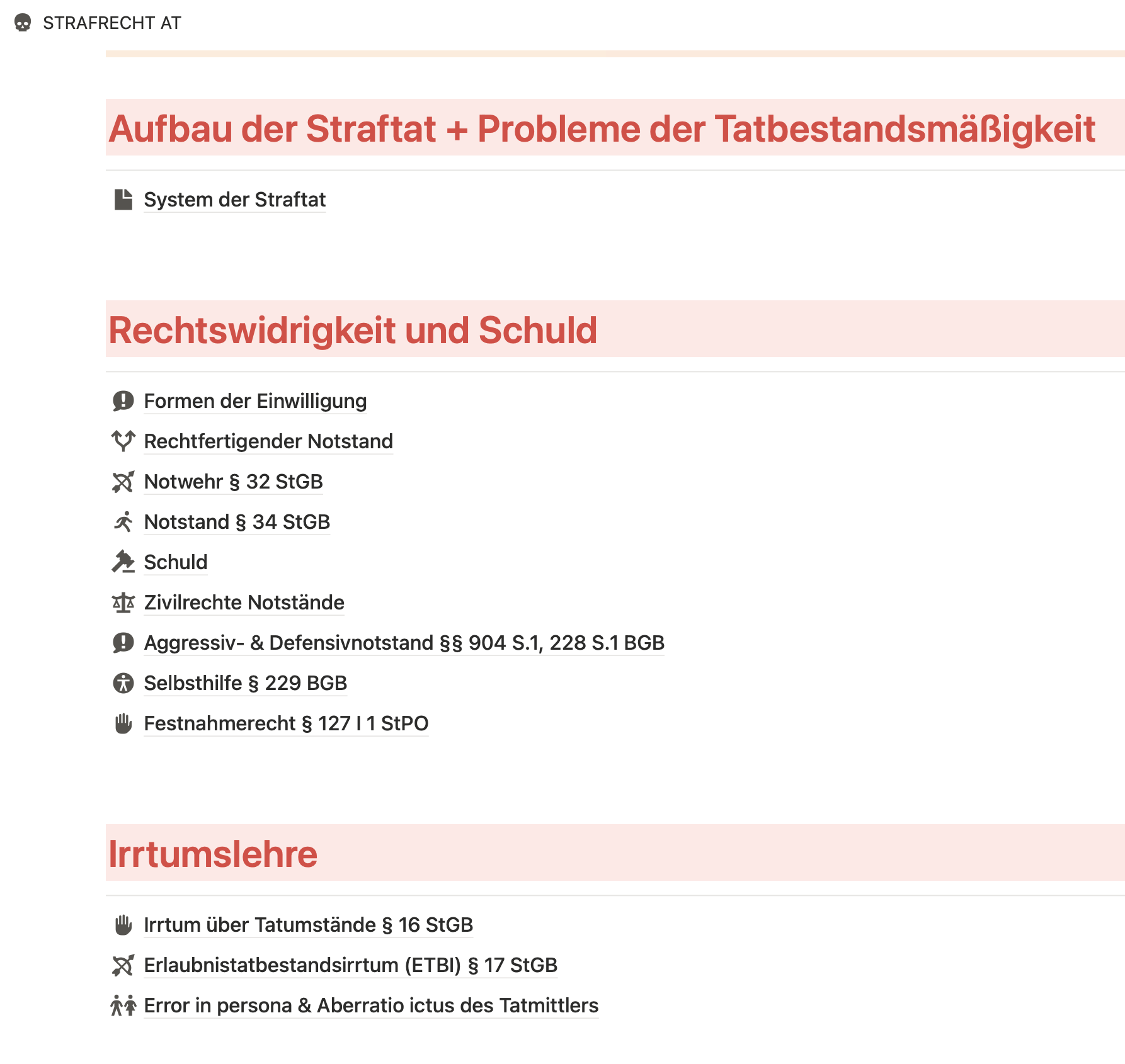 Strafrecht AT - LERNEN MIT NOTION - Study law with Angie