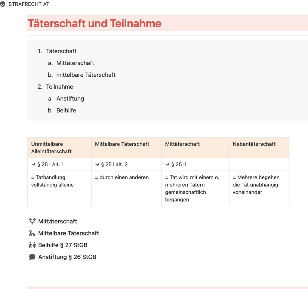 Strafrecht AT - LERNEN MIT NOTION - Study law with Angie