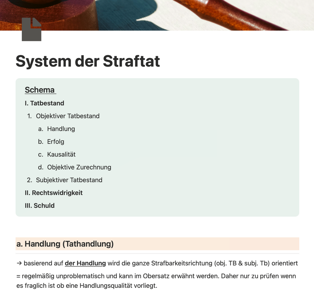 Strafrecht AT - LERNEN MIT NOTION - Study law with Angie