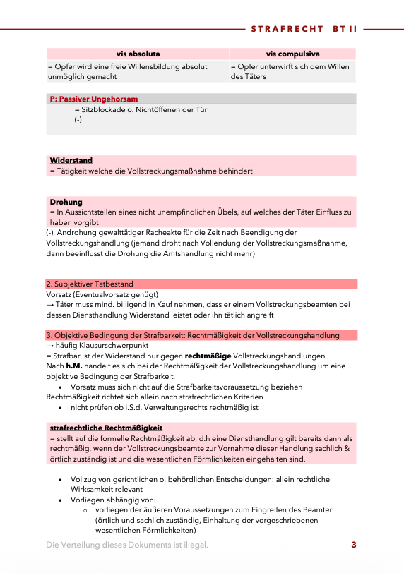 Strafrecht BT II - SKRIPT - Study law with Angie