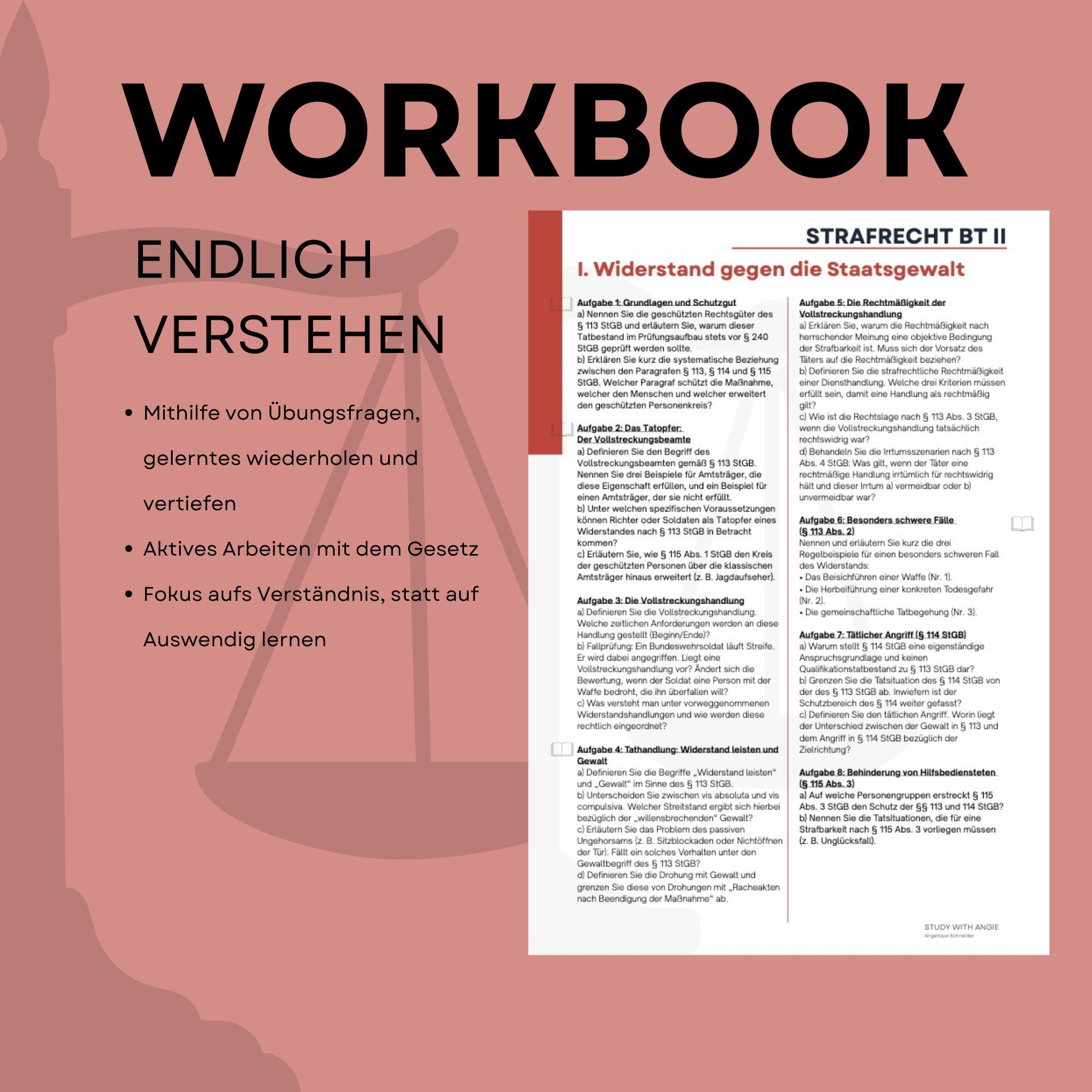 Strafrecht BT II - Workbook - Study law with Angie