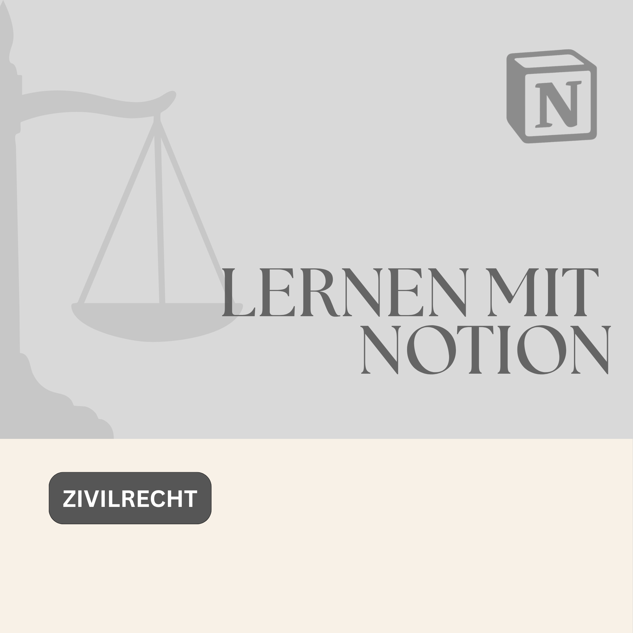 LERNEN MIT NOTION - ZIVILRECHT - Study law with Angie