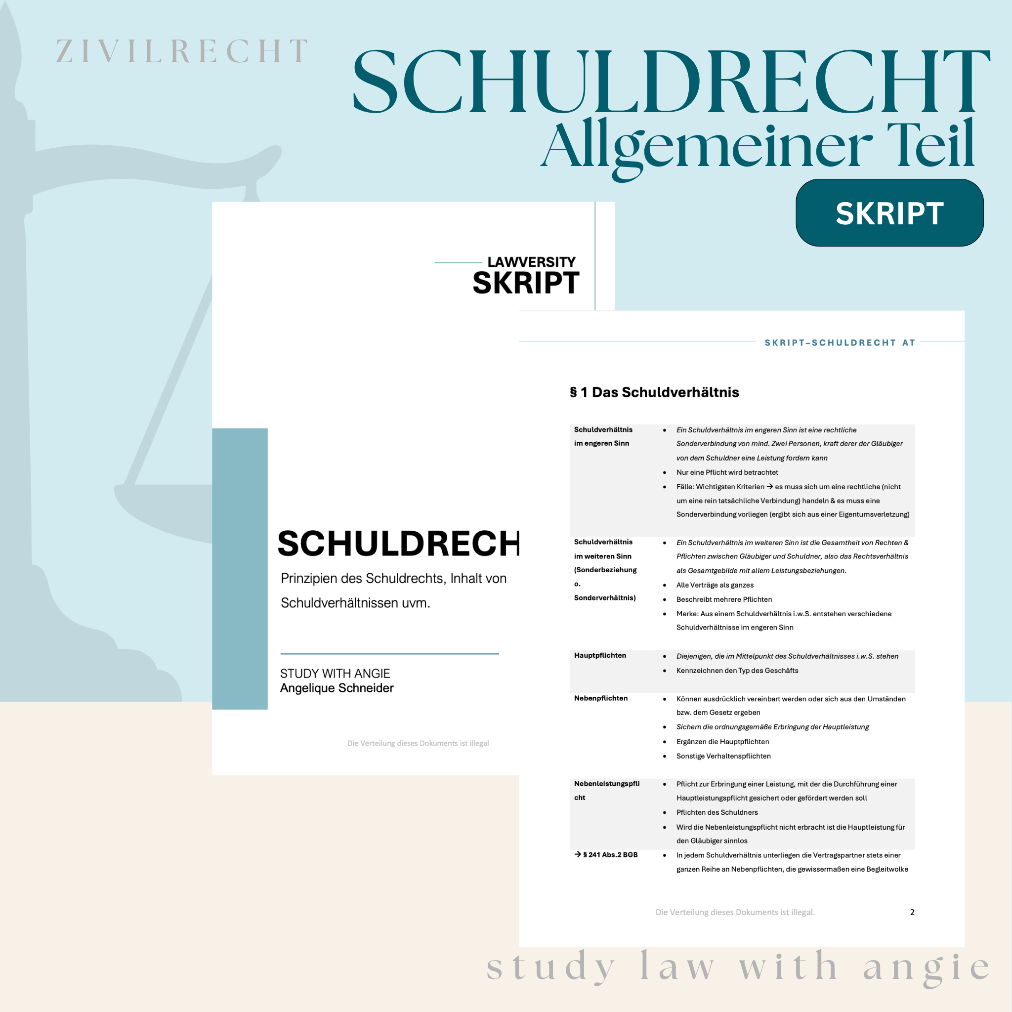 Schuldrecht AT - Skript - Study law with Angie