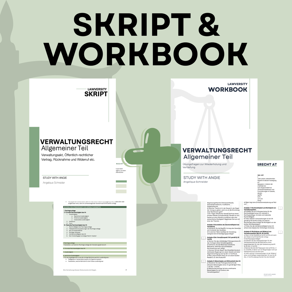 Verwaltungsrecht AT - Skript & Workbook - Study law with Angie