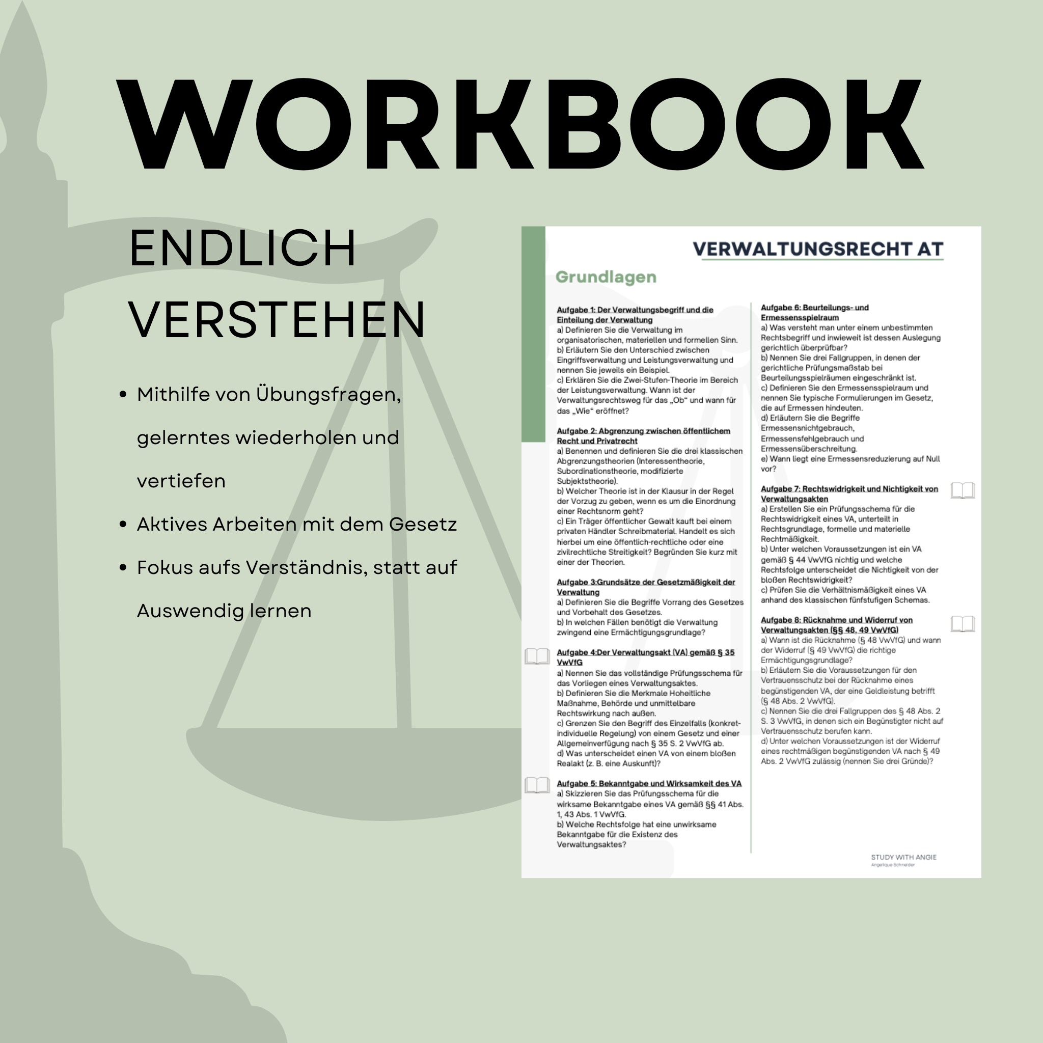 Verwaltungsrecht AT - WORKBOOK - Study law with Angie