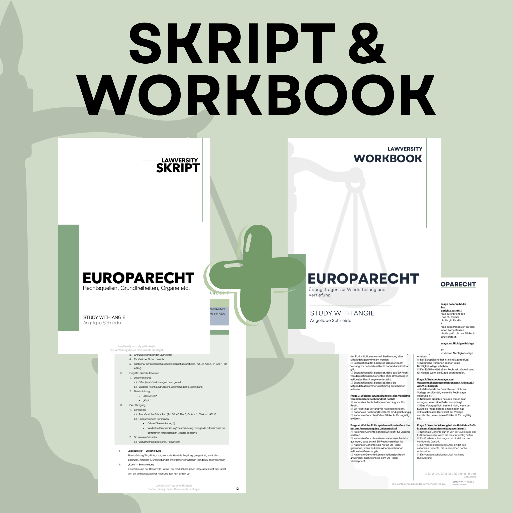 Europarecht - Skript & Workbook (MC) - Study law with Angie