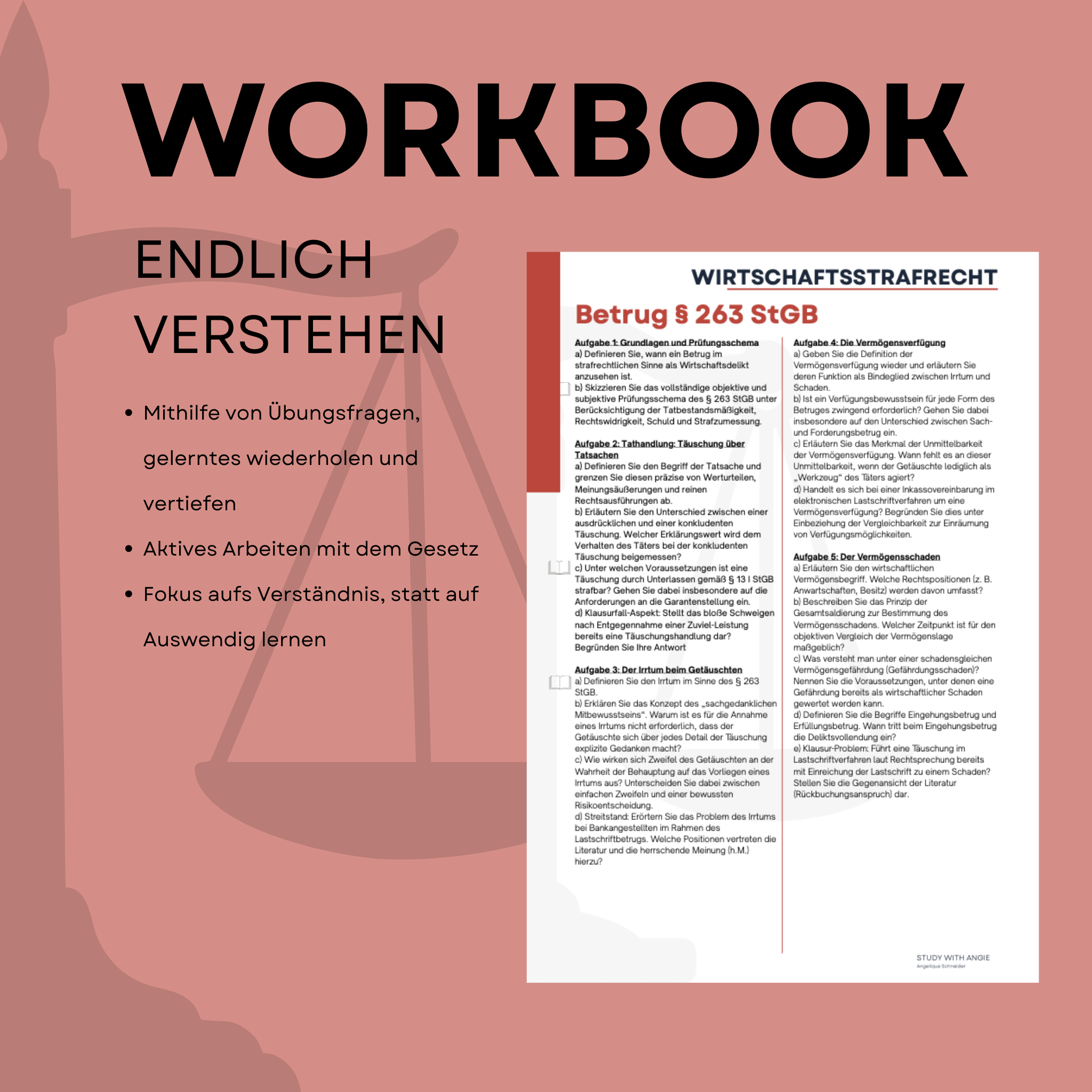 Wirtschaftsstrafrecht - WORKBOOK - Study law with Angie